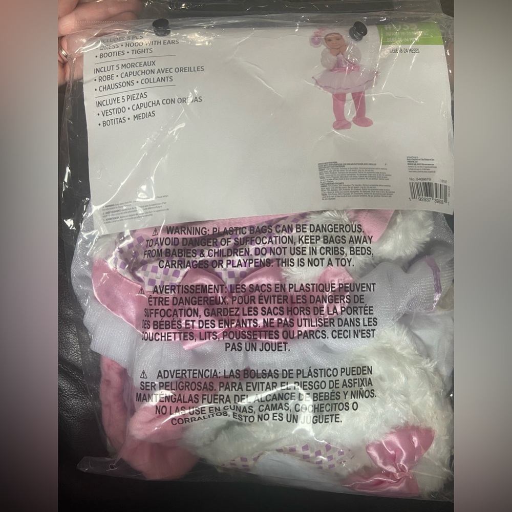 Amscan Little Lamb Costume - Pink and White - Picture 2 of 7